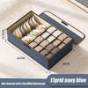 Underwear Storage Box Cotton And Linen Six-compartment Compartment With Lid Underwear Box With Compartments Drawer Style