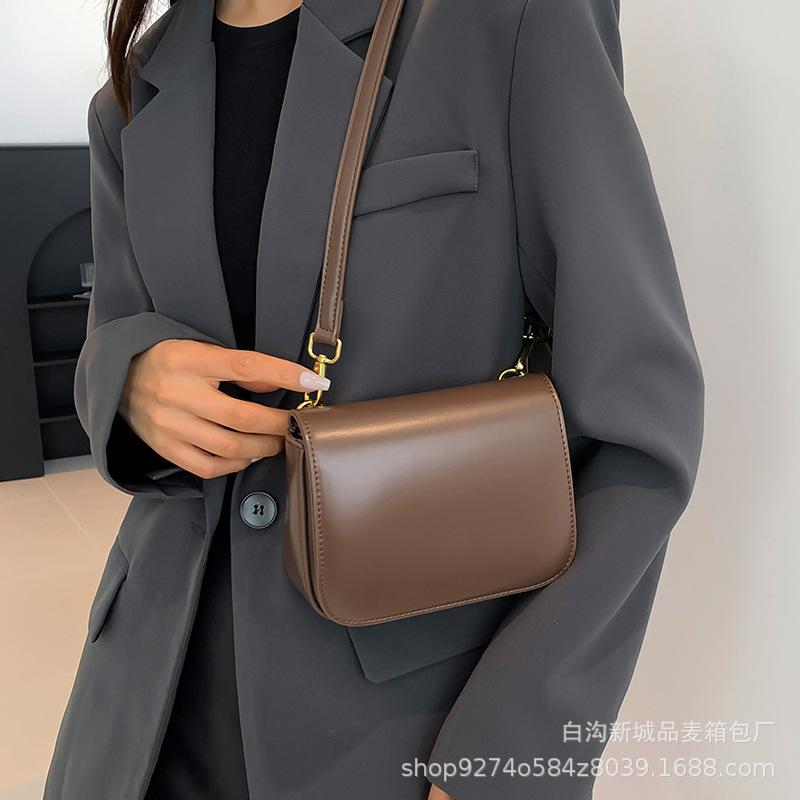 This Year's Popular Fashion Small Bag Women's 2025 New Trendy Temperament Retro Shoulder Bag Foreign Style Oblique Span Small Square Bag