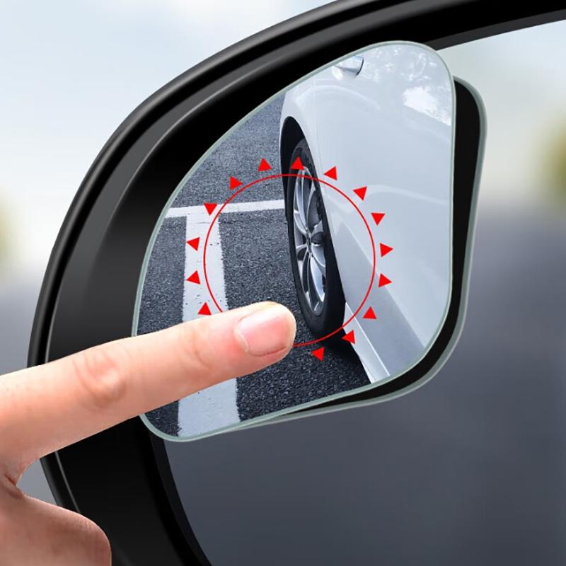 2Pcs Car Rearview Mirror 360 ° Adjustable Wide-Angle Reversing Assist Blind Spot Mirror Novice Parking Observation Practical Car