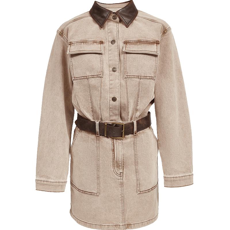 

VEROMODA 2025 Spring Color-block Belted Dress M