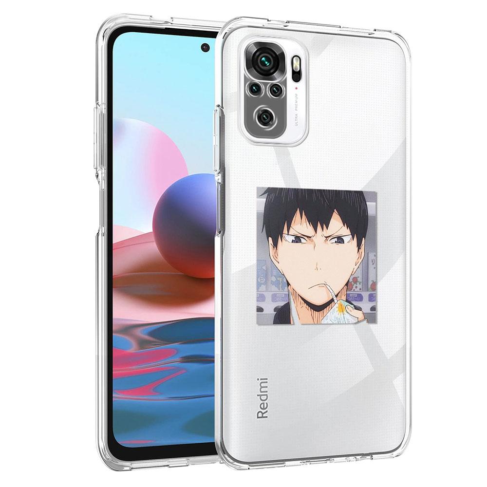 Průhledné pouzdro pro Xiaomi Redmi Note 10 9S 9 8 Pro 10S 7 9C 8T 9A K40 9T 7A 8A Silikonový kryt na telefon Anime Haikyuu Fundas