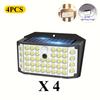 1/2PCS Motion Sensing Smart Light, 132 LEDs, 3 Modes Solar Security Light, IP65, Solar Fence Light for Outdoor, Yard