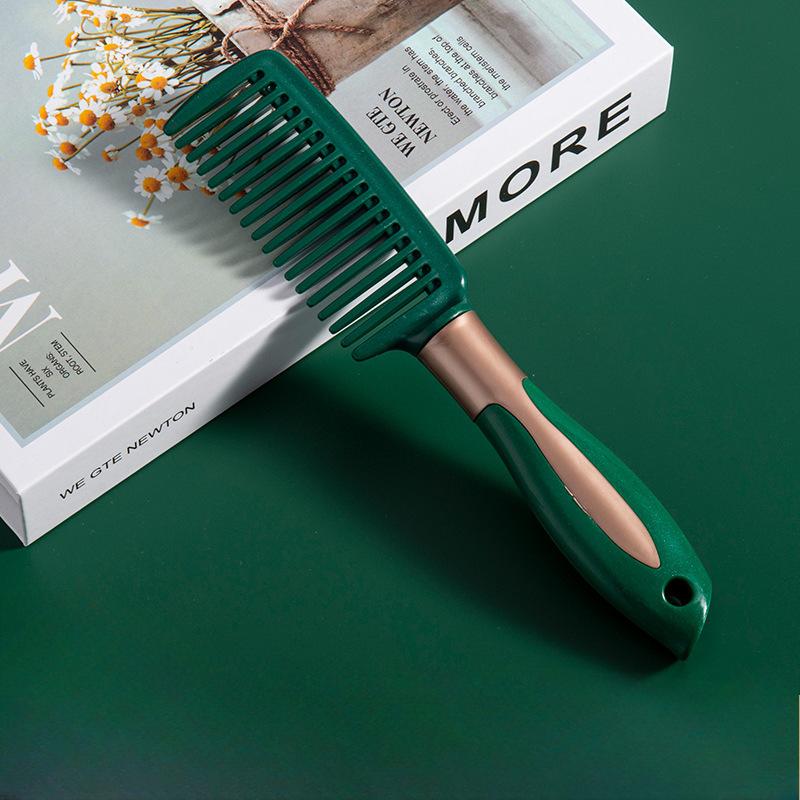 

Расческа для волос Массажная расческа для кожи головы Женская расческа для мокрых кудрявых волос Распутывающая расческа для салонной парикмахерской Укладочные инструменты #1 темно-зеленого