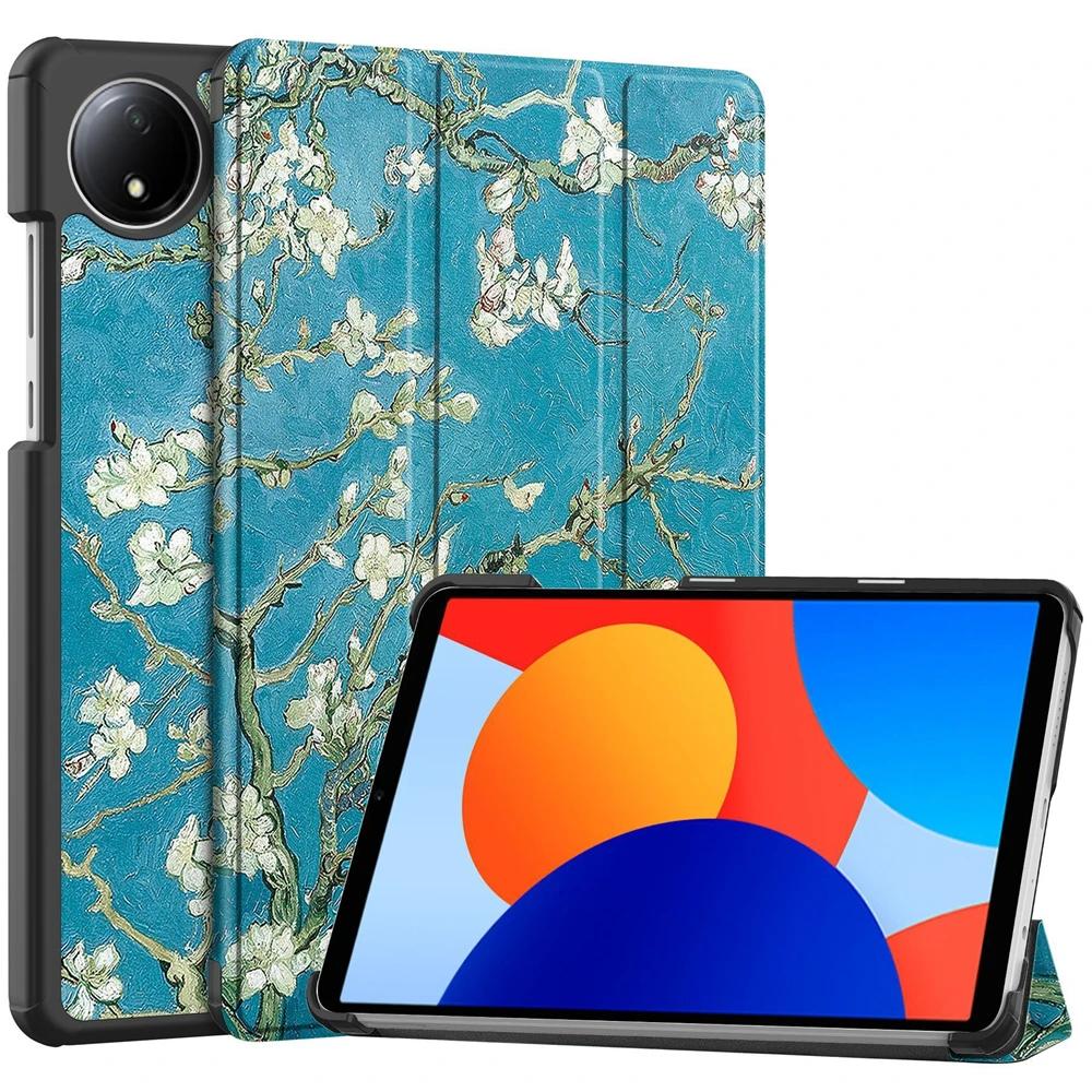 Pro Xiaomi Redmi Pad SE 8.7 Case 2024 Nový PU kožený trojitý skládací stojánek Kryt na tablet Funda Pro redmi pad se 8.7 palcový chytrý obal