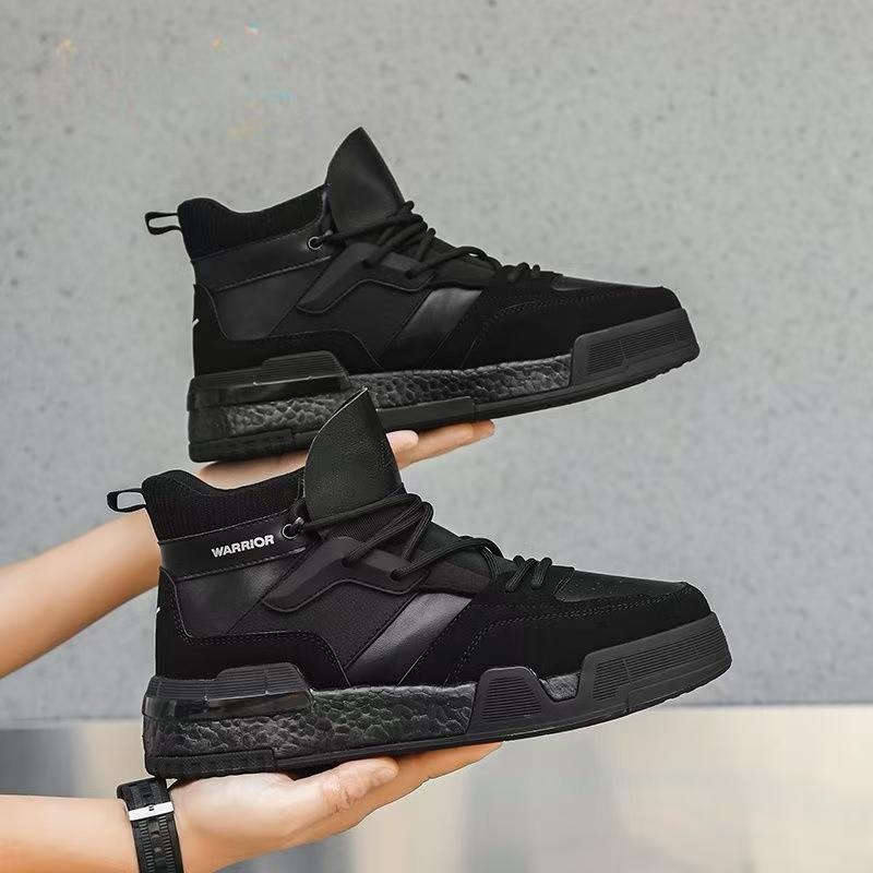 

Осенние мужские повседневные кроссовки на платформе, высокие кроссовки с толстой подошвой, мужские баскетбольные кроссовки для занятий спортом 39 чёрный