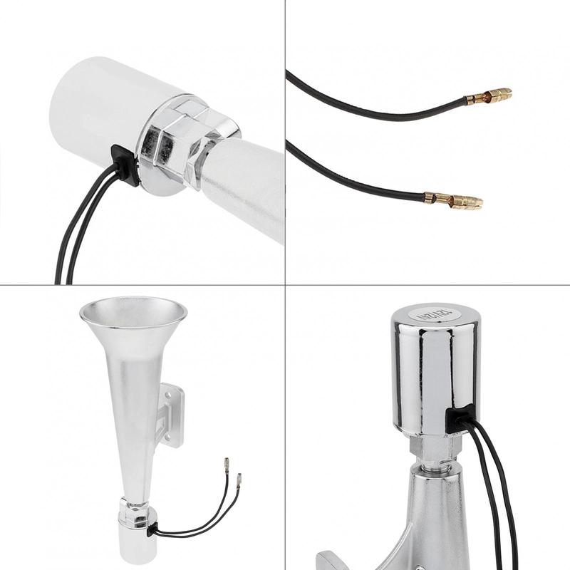 180dB Super Loud Zinc Alloy 12 / 24V Single Tube Air Horn for Trucks Buses Boat Trains Etc, Wear-resistant Whistle Horn