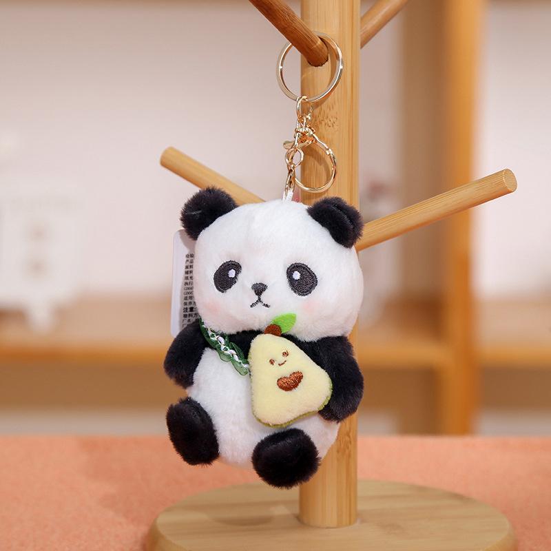 Fruit Panda Plush Doll Pendant Keychain Backpack Cute Little Doll Jewelry Toy Gift Doll