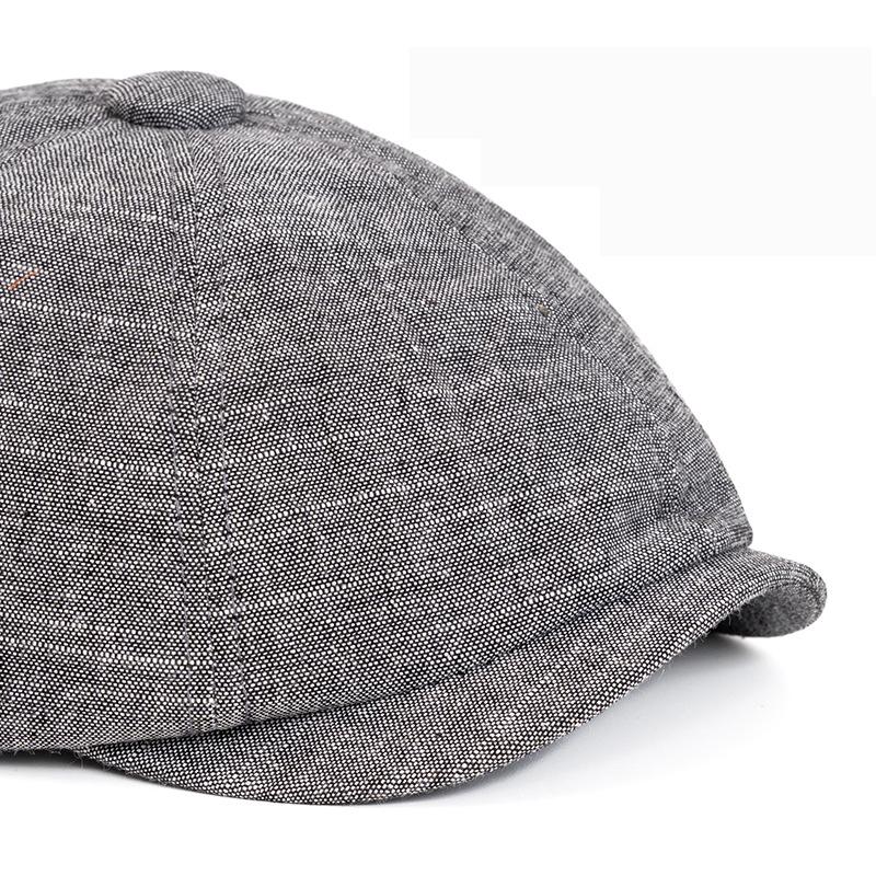 Spring Summer Vintage Cap Men's British  Beret Newsboy Cap Octagonal Hat Sunshade Hat