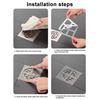 Disposable Mesh Hair Catcher Sticker 4"x4" Bathroom Shower Drain Cover Hair Trap Easy Installation Sink Strainer