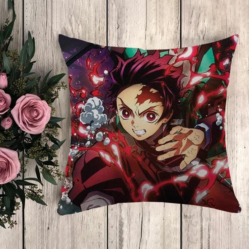 Kissen Demon Slayer Dekorative Kissenhülle Kissenbezug x Kissenbezüge Herbstdeko Sofakissen Bezüge für Bettkissen