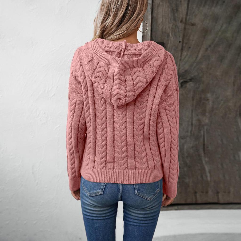 Herbst Winter Vintage Lose Langarm Top Print Pullover Strickwaren V-Ausschnitt Pullover