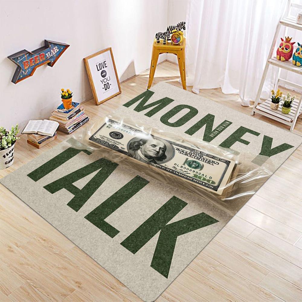 Do You Also Like Money? Carpets Are Luxurious Soft Elegant Traditional Money Tree Flooring Home Living Room Bedroom Floor Mat