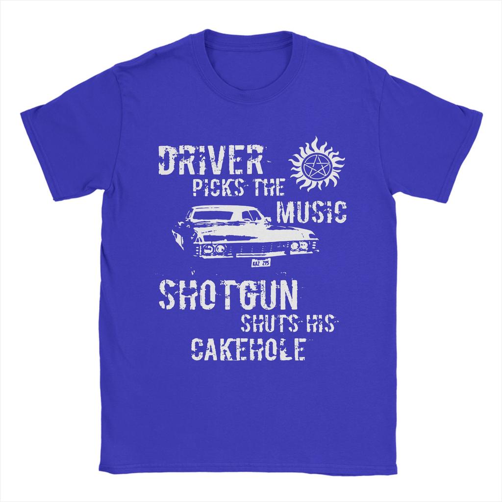 Mens TShirt Driver Picks the Music Supernatural Casual Cotton Tees Short Sleeve T Shirts O Neck Tops Summer