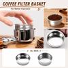 Roestvrijstalen Koffiepoeder Kom Filtermandje Compatibel met Espressomachine 54mm Diameter Herbruikbaar Koffie Accessoire voor Thuis Kantoor Gebruik