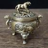 Tiger Incense Burner Metal Small Incense Burner Ornaments With Handle Yoga Meditation Home Decoration Ancient Style