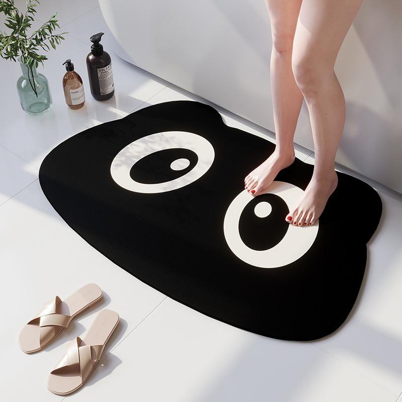 Cartoon Bear Diatom Mud Floor Mat Bathroom Non-Slip Absorbent Foot Mat Household Toilet Quick-Drying Dirt-Resistant Floor Mat
