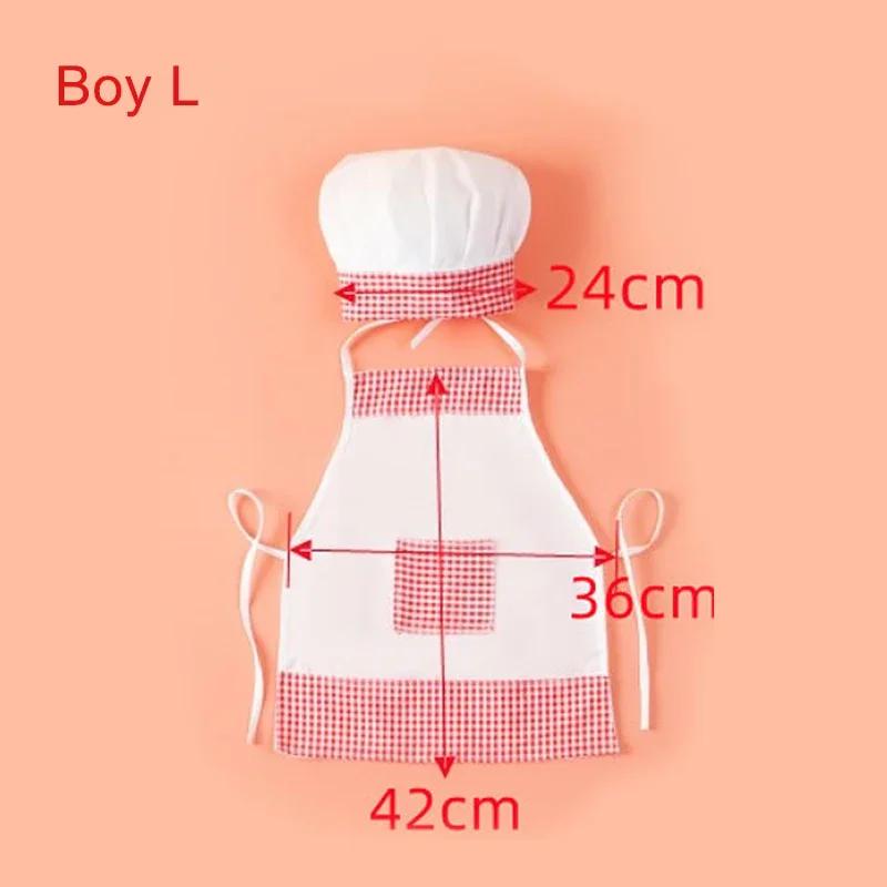 2 Pcs Set Cute Baby Chef Apron And Hat Infant Kids White Cook Costume Photography Prop Newborn Hat Apron For Kids