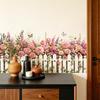Adesivo da Parete per Recinzione Rosa Autoadesivo Impermeabile con Motivo a Farfalle per Soggiorno Camera da Letto Battiscopa Decorazione Casa