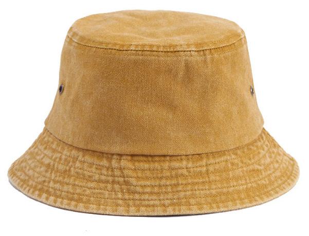 Retro Washed Denim Fisherman Hat Versatile Sunshade Basin Hat Plain Face Small Hat for Outdoor Beach Travel and Leisure