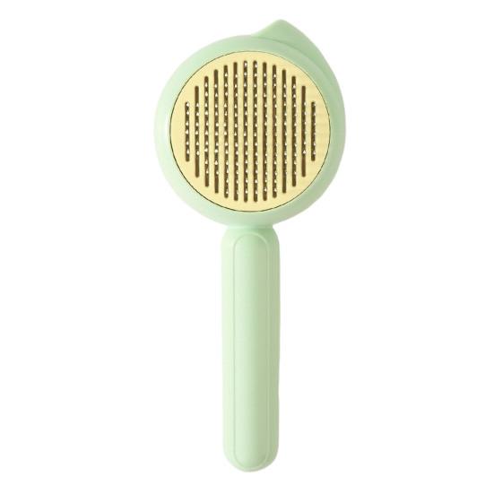 

Щетка для чистки волос домашних животных Щетка для ухода за кошками с кнопкой освобождения Щетка для кошек зелёный