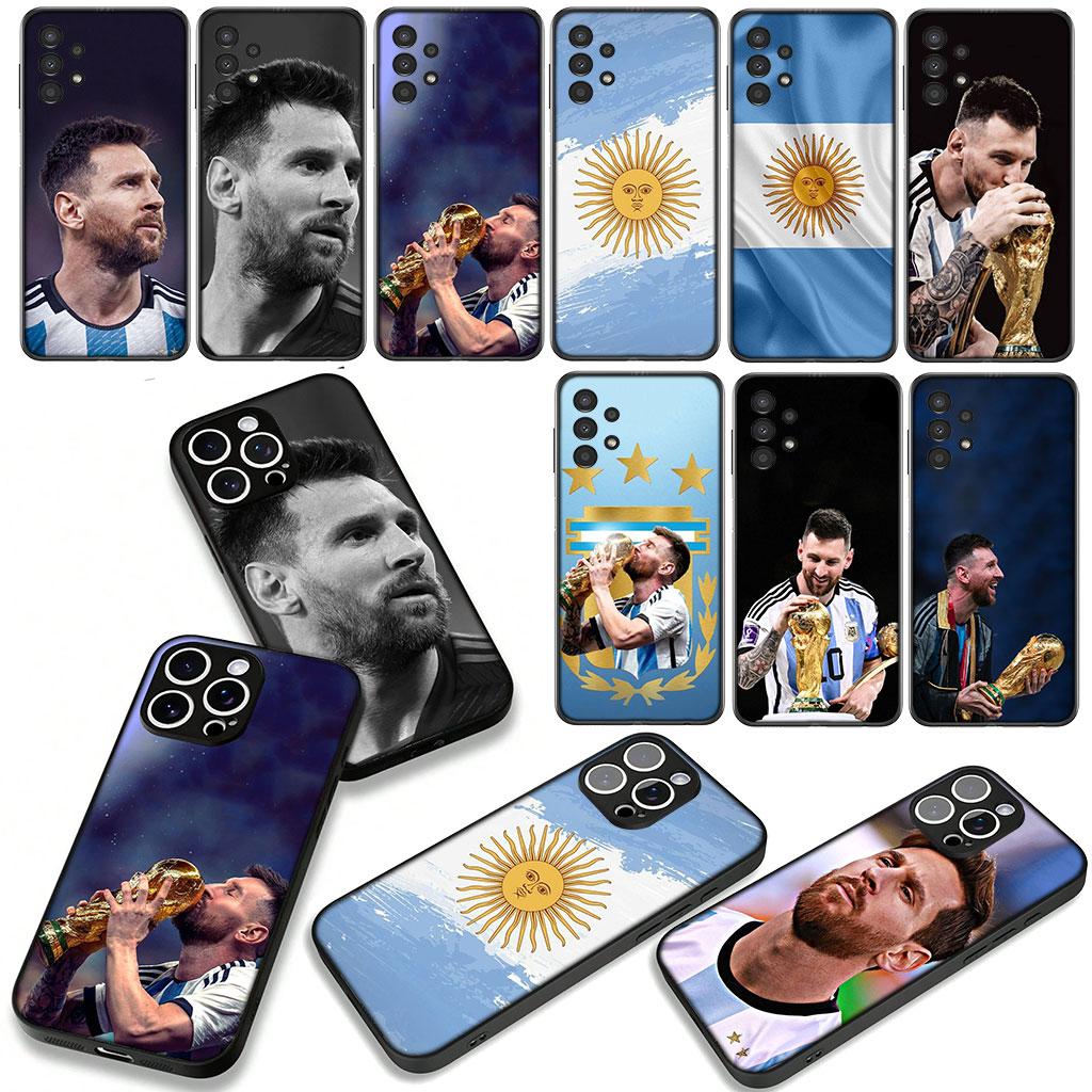 Argentina Flag Football Number 10 Champion for Samsung Galaxy A36 A17 A26 A07 A35 A54 A53 A13 A33 A34 S20 S21 FE S10 Plus Case