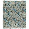 JQ Licensing Jl-Jp-Jq Silky Tiki Flower Fishing Supersoft Blanket
