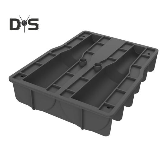 

Силіконовий лоток для льоду для 40 унцових чашок, форма для льоду у вигляді порожнистого циліндра з кришкою, кубики льоду, що повільно тануть, багаторазовий льодогенератор для охолодження напоїв, кави, соку, віскі чорний