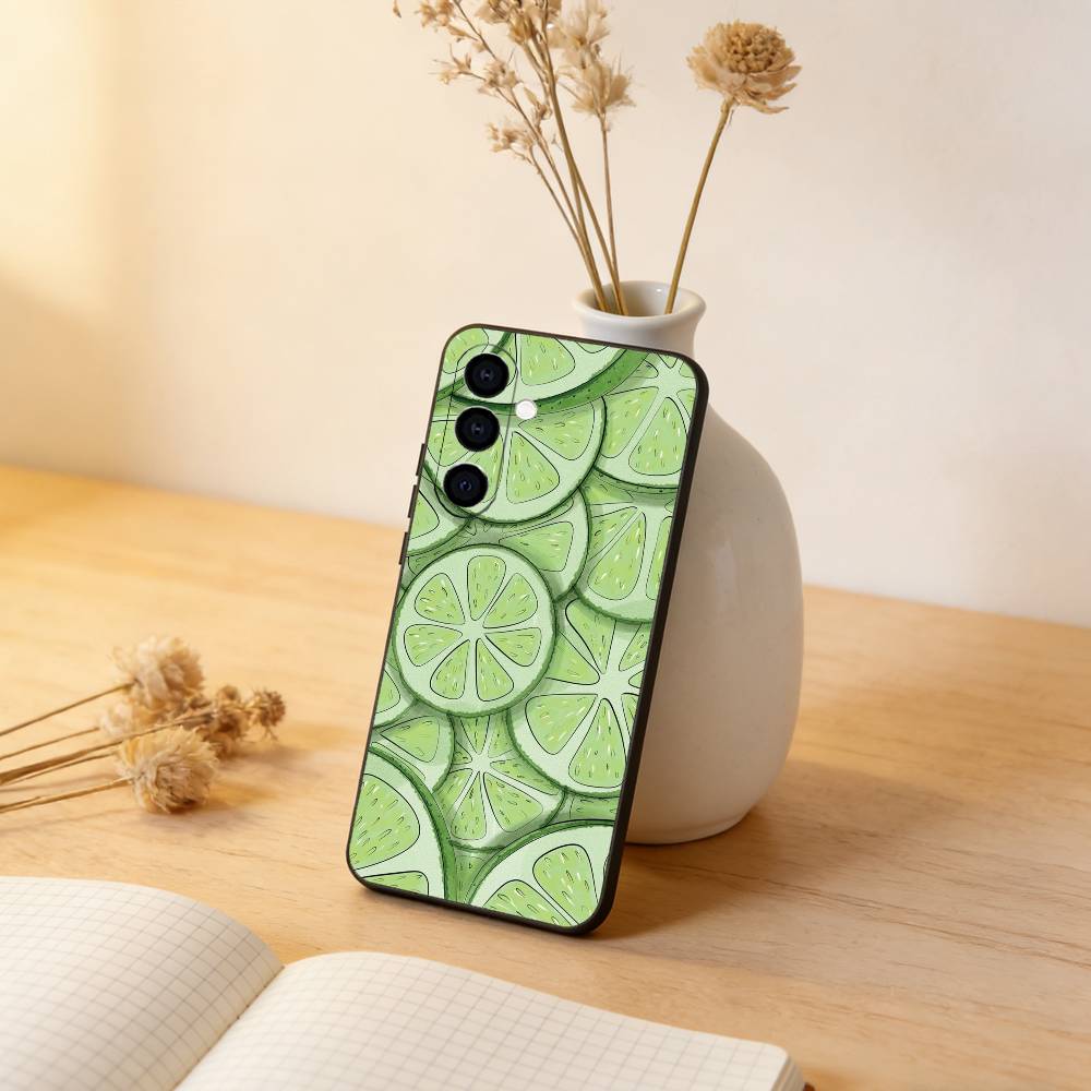 

Lemon Phone Case For Samsung Galaxy A73,A72,A71,A70,A53,A52,A51,Soft Silicone Black Cover Samsung a22 5g