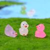 30Pcs Micro Landscape Ornaments Luminous Ducks, Cartoon 3D Ducks Miniature Decorative Accessories Resin Handicrafts Ornaments