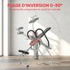 Inversion Table, Folding Steel, 0-90, Adjustable Peg Lock, 122 x 59 x 130 cm, Red
