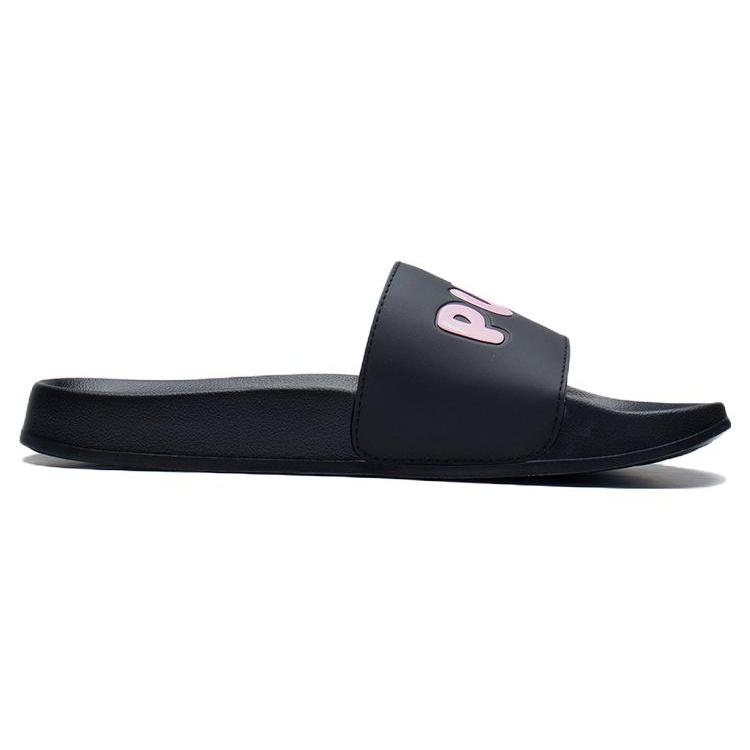 (WMNS) PUMA Leadcat 2.0 Logo Slide 'Black' Women's 387234-02