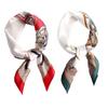 Small Square Scarf with Beautiful Print for Modern Women Soft Breathable Silk Like Bandana Scarves Party Neckerchief