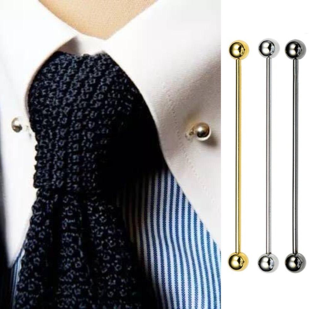 3pcs Copper Metal Tie Pin Luxury Men Necktie Buckle Creative Collar Button Men Accessories