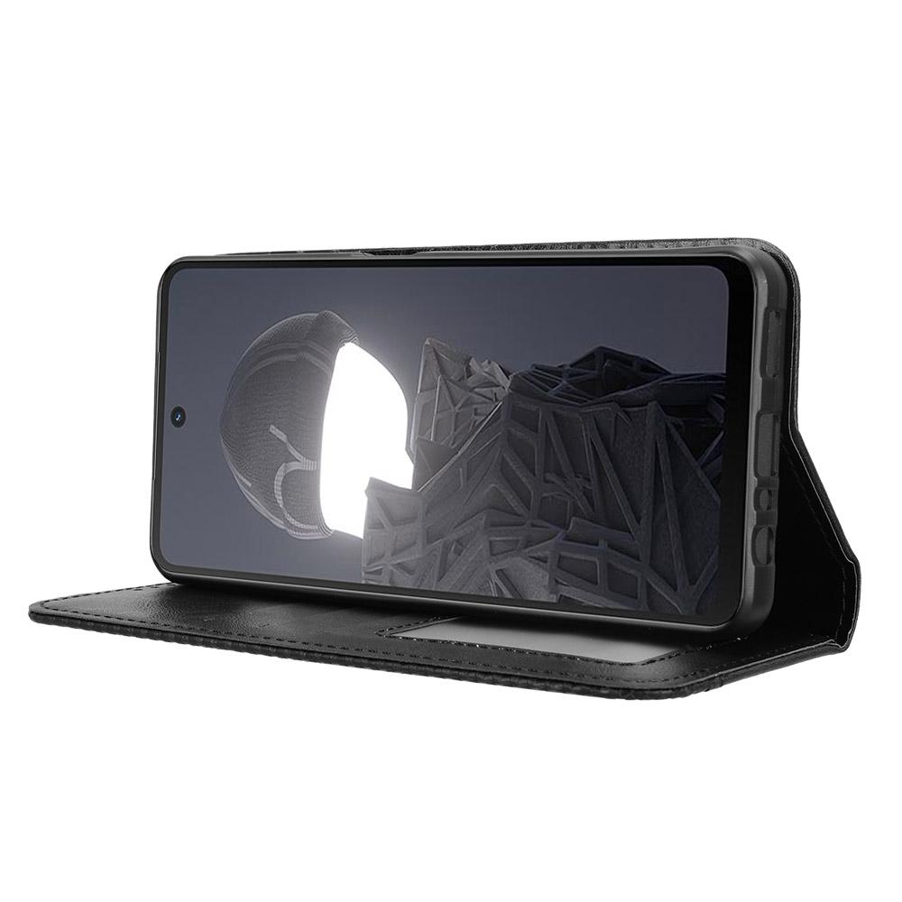 Für HMD Fusion 5G Ledertasche Brieftasche Stand Retro Textur Telefonabdeckung