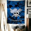 One Piece Straw Hat Pirates Wall Tapestry Aesthetic Wall Hanging Printed Fabric Blanket Decorative Tapestries For Bedroom Living Room Home Decor