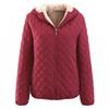 Women S Hooded Long Sleeve Thick Cotton Padded Short Coat Casual Winter