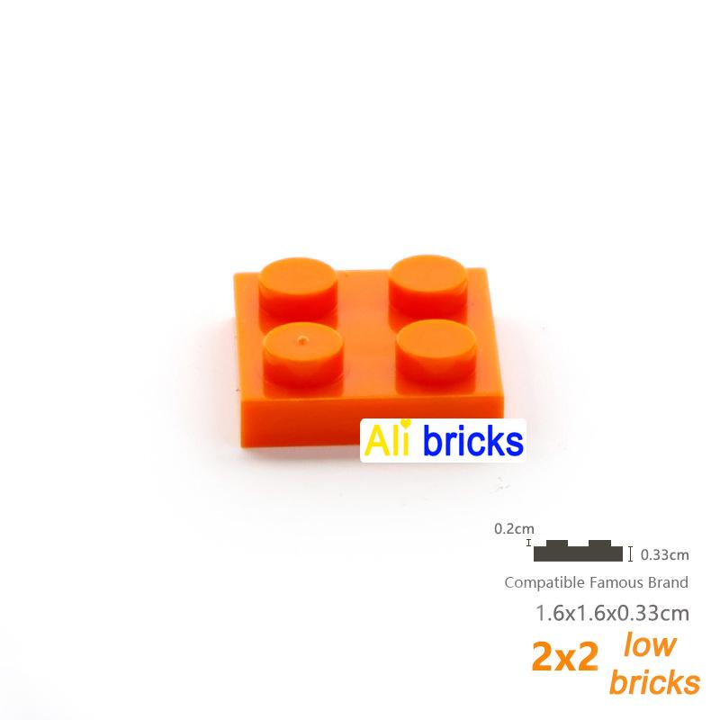 30pcs MOC Assemble Particles 3022 Thin Plate 2x2 Dots Building Blocks 2*2 Figures Bricks DIY Educational Creative Toy for Kids