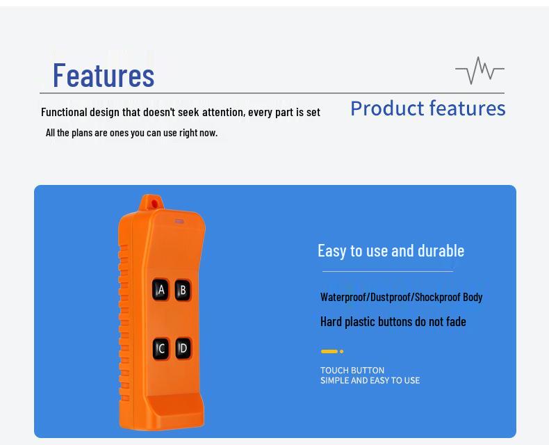 Industrial Grade FSK 868MHz Remote Switch for 12V/24V/48V Pumps and Motors - Jog & Self-Lock Modes