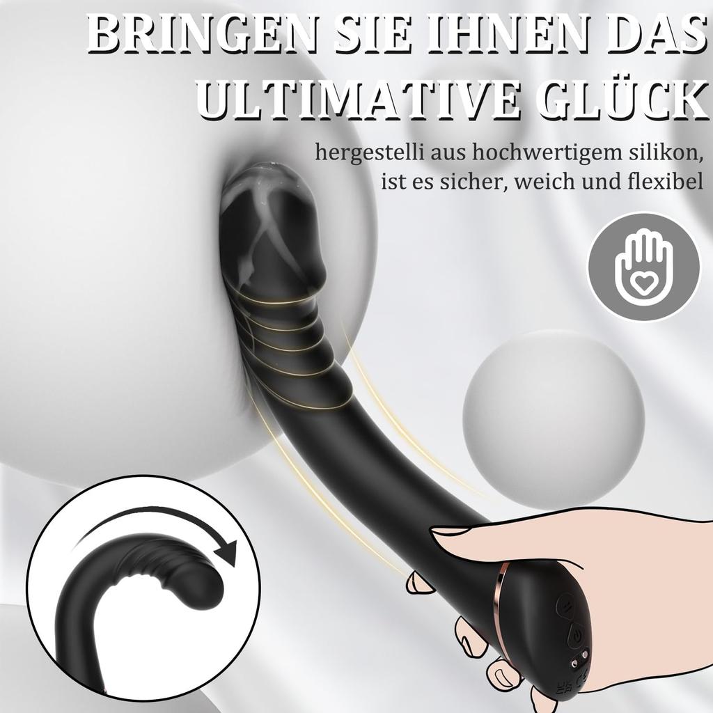 Rechargeable Silicone Dildo Vibrator with 9 Vibrating Patterns G Spot Stimulator Clitoral Massager  Premium Couples Sex Toy Set for Intimate Play