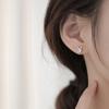 S925 silver-plated stud deer all the way with your stud female simple small cute fashion zircon elk earrings new trend everything