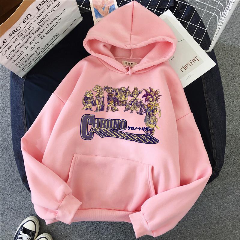 Chrono Trigger Printed Pullover Hoodies Sweatshirts  unisex Warrior with Sword Casual colorful Hooded Harajuku Oversized Hoodie