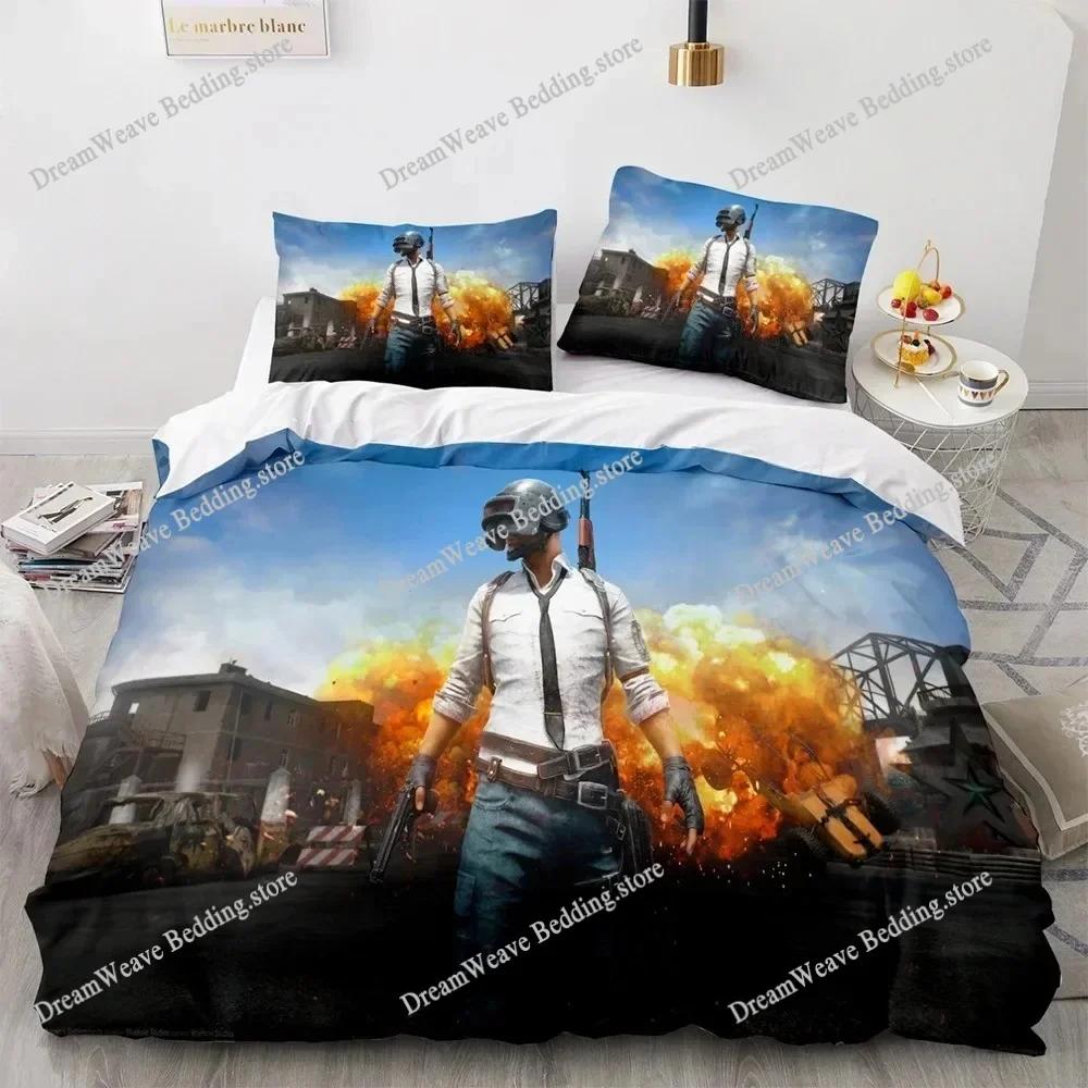 PUBG Bedding Set Single Twin Full Queen King Size Bed Set Adult Kid Bedroom Duvet Cover Sets 3D Print Game Bed Sheet Set