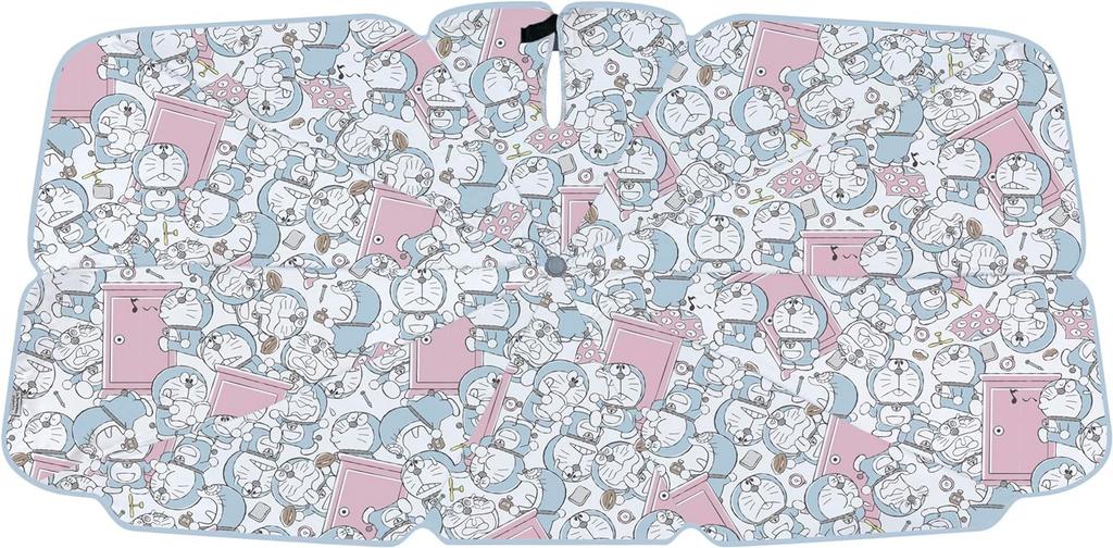 Meiho Doraemon Car Car Shade with Flexible Handle for Windshield Sunshade Umbrella-Shaped 3-Way (DE026)
