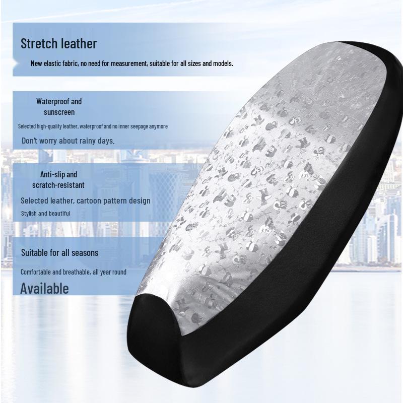 Universal Motorcycle Seat Cover: All-Season, Waterproof, Leather, Sun & Heat Protection