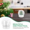 10pcs Diy Snow Water Clear Plastic Christmas Crafts Transparent Globe Mold For Decorations Beginners Ball Shape Glitter Beads