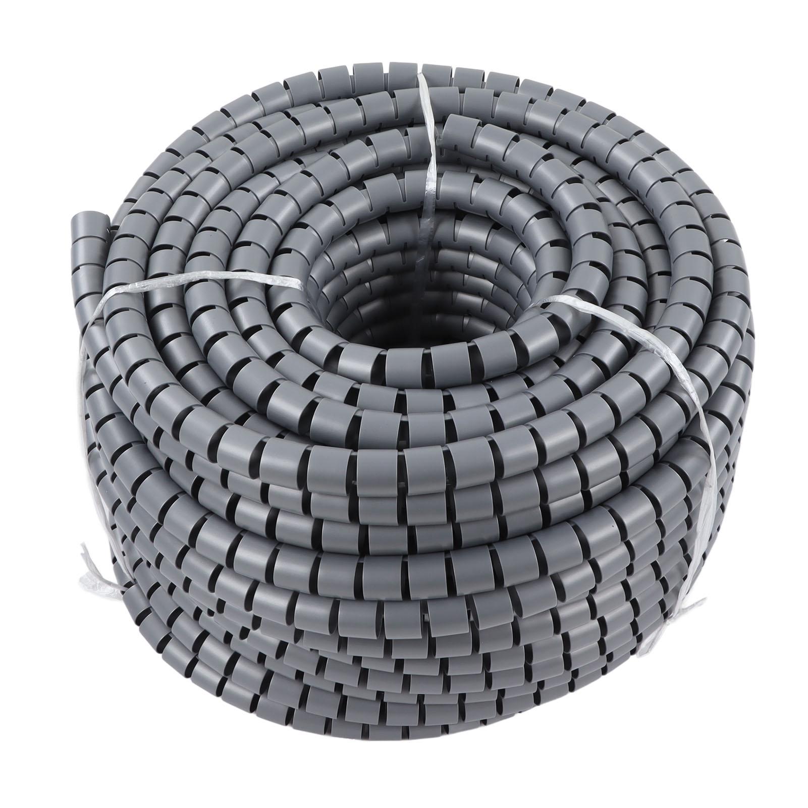 

Спиральная кабельная оплетка ПЭ оболочка шнура Гибкая трубка для намотки проводов Защитный рукав для бытовой техники 22 мм 0,87 дюйма ДИА 50 м