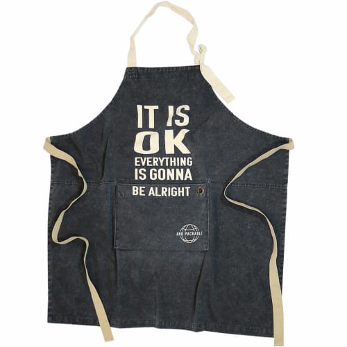 

And Packable Message Apron, Stylish Storage, 80x80cm, IT IS OK Black, 66470