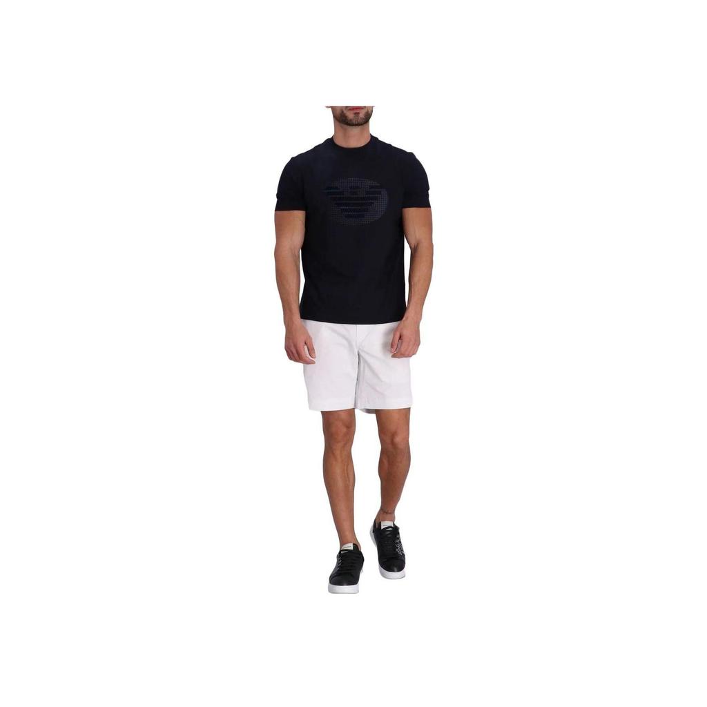 Emporio Armani Ss23 Solid Color Logo Print Pullover Short Sleeve T-Shirt Men Tops Black 3R1TU1-1JSAZ-0999