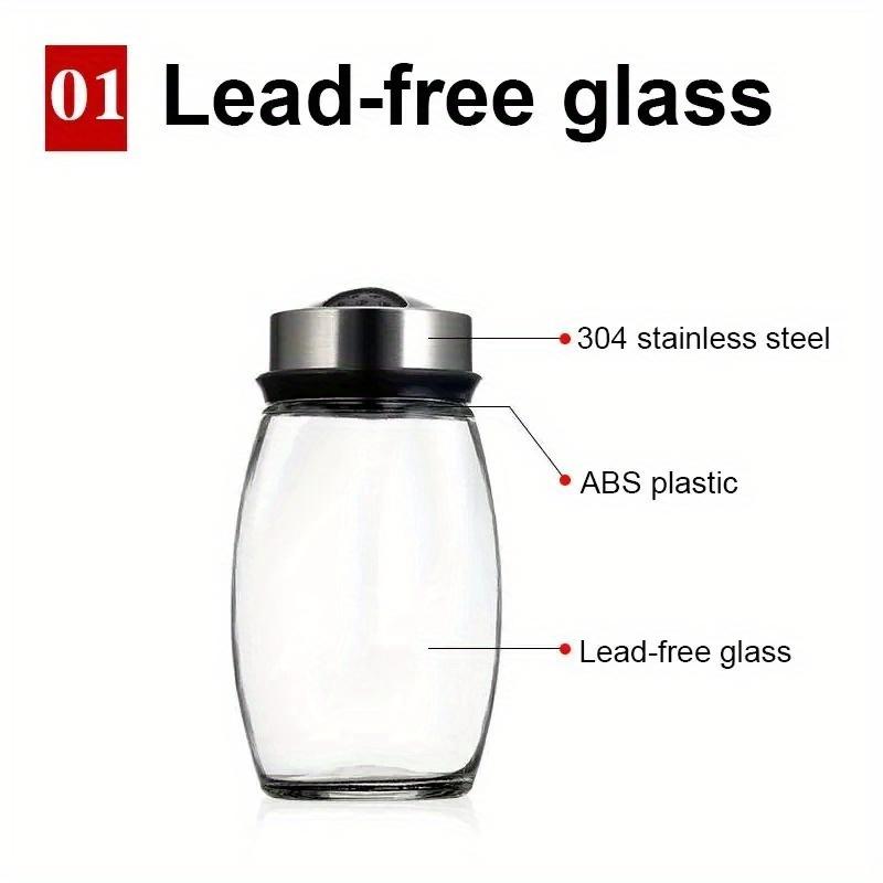 7pcs Spice Jar Set Rack Glass Organizer Rotating Glass Seasoning Sugar Pepper Bottles Salt Shakers Holder Kitchen Storage Rack