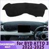 Fit for BYD Atto 3 2025-2023 2022 Car Dashmat Accessories Dashboard Cover Pad DashMat Sunshade Protective Carpet Leather